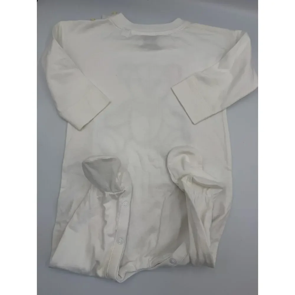 Burberry thomas bear check cotton applique longsleeve romper 9m